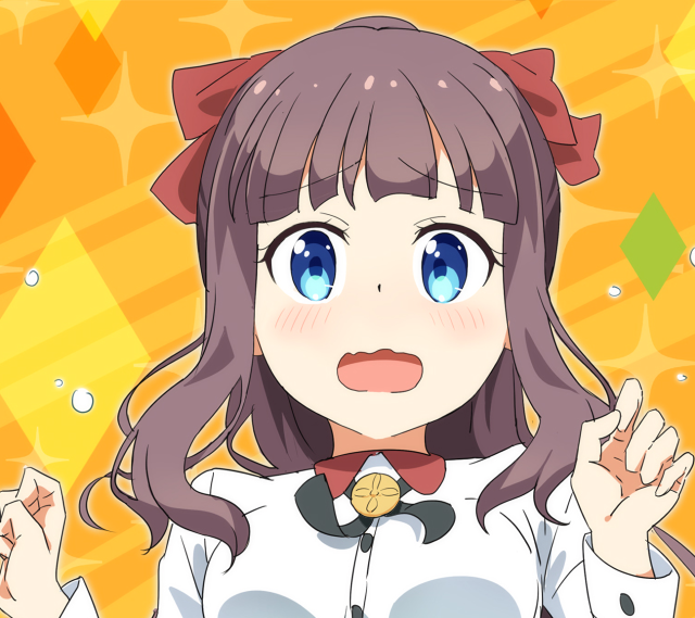 Girl blueeyes bowtie anime sparkle free wallpaper for tablet - medium preview image