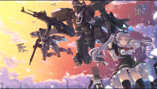 Anime characters sky background clouds #10 free wallpaper for desktop - medium preview image
