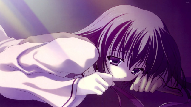 Woman longhair white shirt leaning free wallpaper for desktop - medium preview image