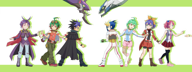 Anime characters group poses colors #3 free wallpaper for desktop - medium preview image