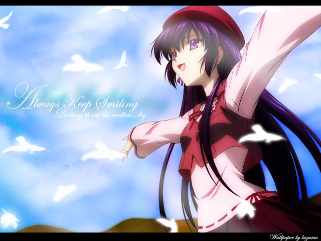 Girl long hair red hat free wallpaper for desktop - medium preview image