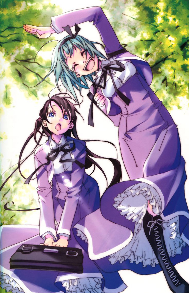 Anime couple bench park trees free wallpaper for mobile - medium preview image