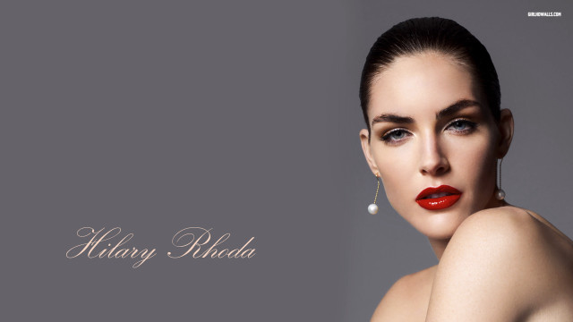 Woman red lipstick earrings gray free wallpaper for desktop - medium preview image