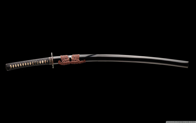 Sword black handle brown blade free wallpaper for desktop - medium preview image