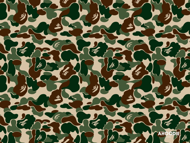 Camouflage brown green pattern texture free wallpaper for desktop - medium preview image