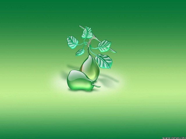 Green apple leaves gradient digital free wallpaper for desktop - medium preview image