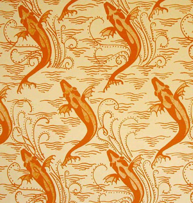 Lizards pattern white background orange free wallpaper for tablet - medium preview image
