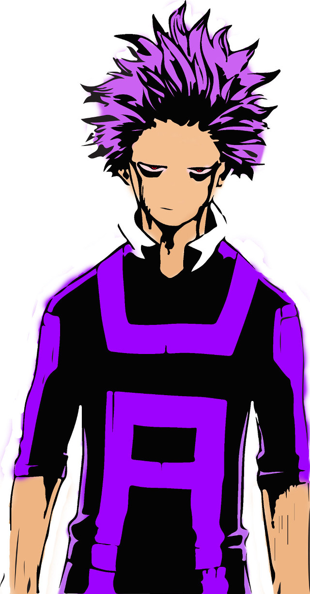 Purple haired man anime expressionism free wallpaper for mobile - medium preview image