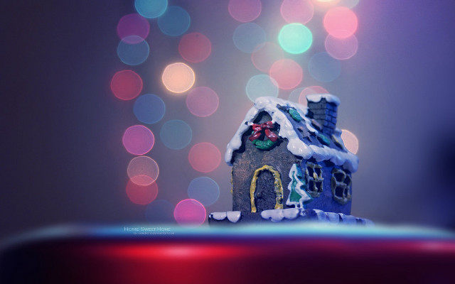 Small house icing bow cake free wallpaper for desktop - medium preview image