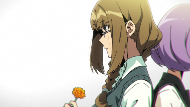 Girl long hair glasses holding free wallpaper for desktop - medium preview image