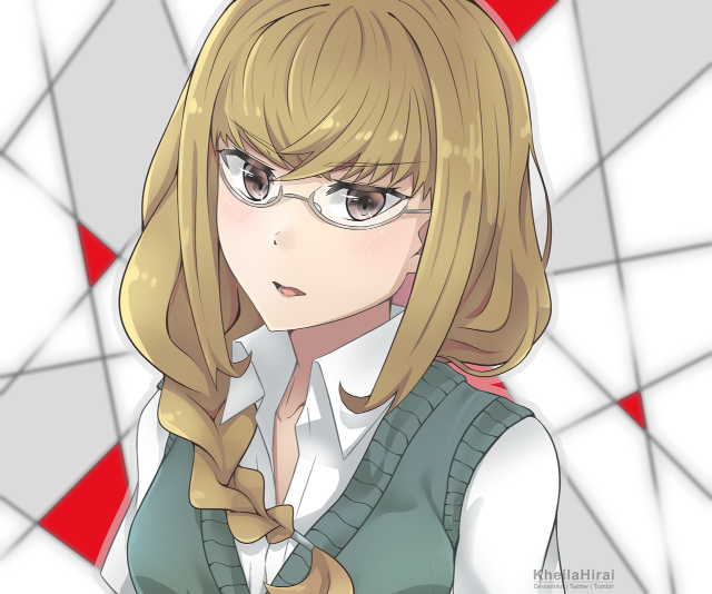 Woman glasses braid serious portrait free wallpaper for desktop - medium preview image