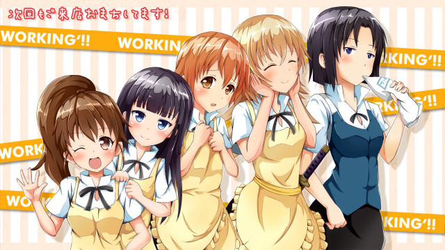 Girls group working sign free wallpaper for desktop - medium preview image
