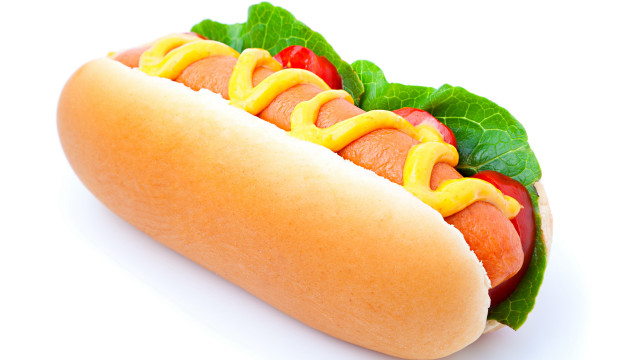 Hot dog mustard ketchup lettuce free wallpaper for desktop - medium preview image