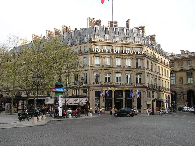 European hotel street cars motorcycles free wallpaper for desktop - medium preview image