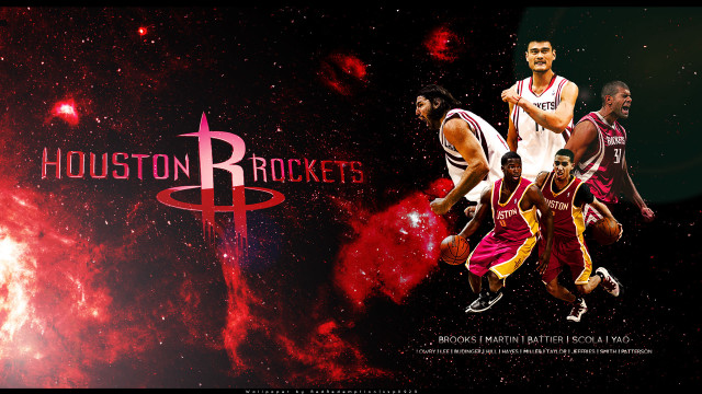 Basketball men space stars houston free wallpaper for desktop - medium preview image