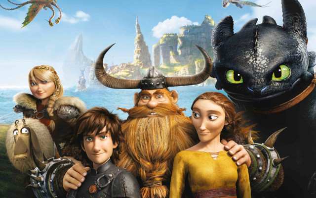 People dragon movie characters group free wallpaper for desktop - medium preview image