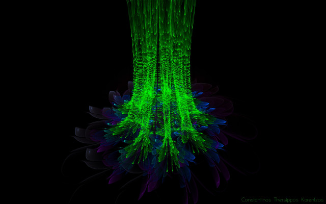Flower bioluminescent generative raytraced plant free wallpaper for desktop - medium preview image