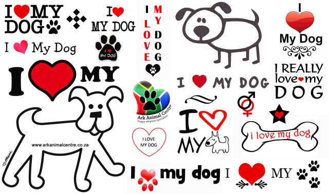 Dog heart stickers white background free wallpaper for desktop - medium preview image