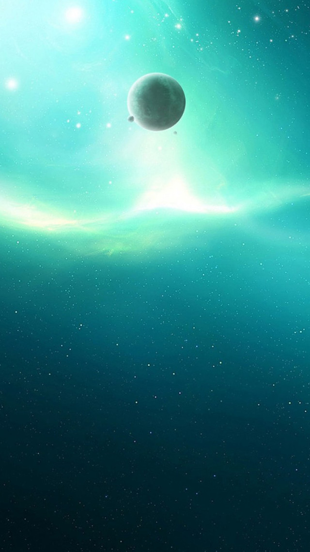 Space scene planet star sky free wallpaper for mobile - medium preview image