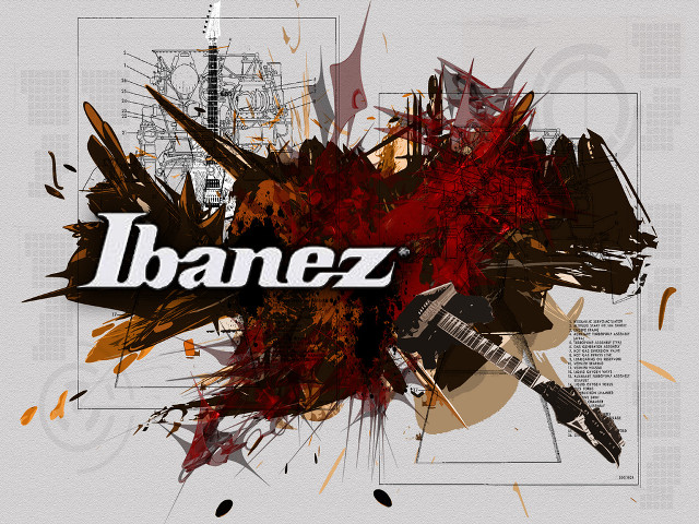 Guitar ibanez music notes background free wallpaper for desktop - medium preview image
