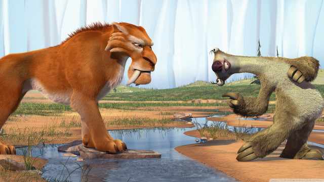 Dog animal couple looking grass free wallpaper for desktop - medium preview image