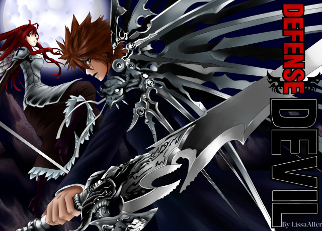 Anime character sword demon full free wallpaper for desktop - medium preview image