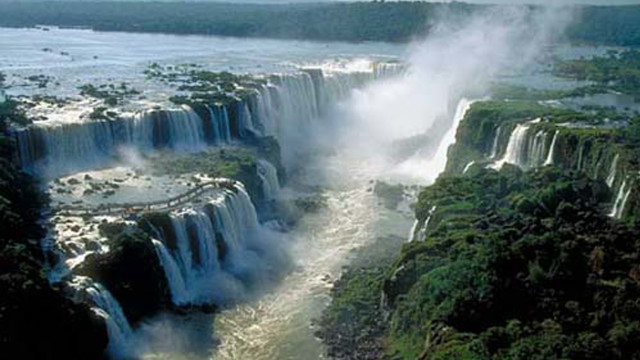 Waterfall river ecological art fantasy free wallpaper for desktop - medium preview image