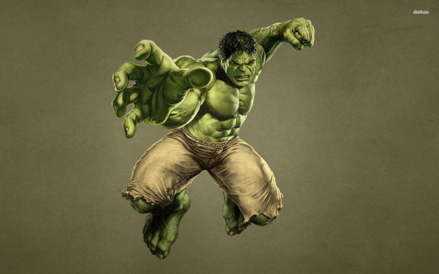 Hulk drawing in air arms free wallpaper for desktop - medium preview image