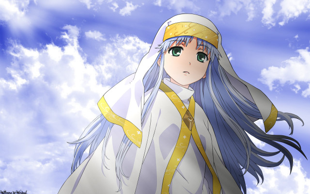 Anime character long hair veil free wallpaper for desktop - medium preview image