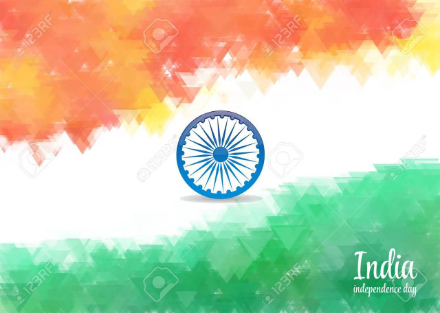 Colorful indian flag white green free wallpaper for desktop - medium preview image