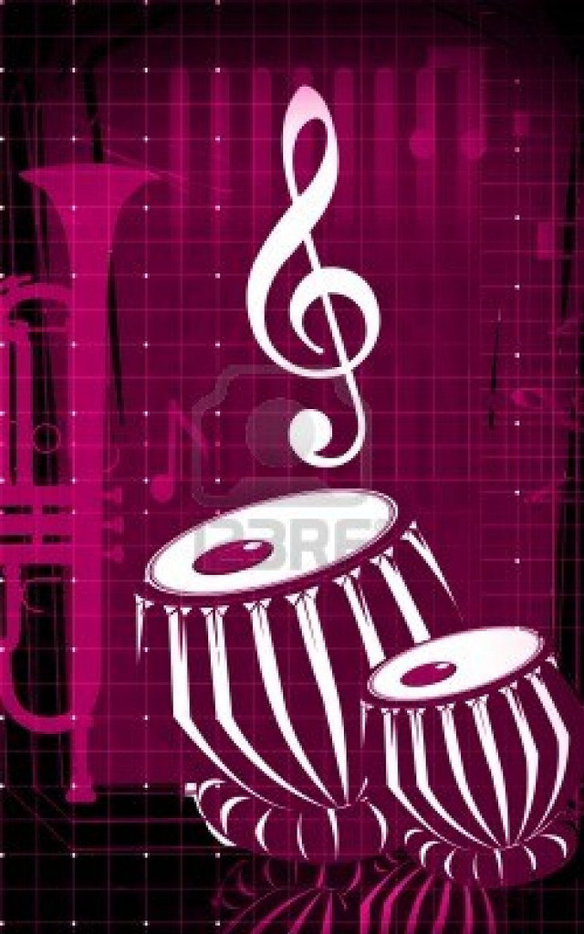 Musical instrument treble purple plaid free wallpaper for mobile - medium preview image