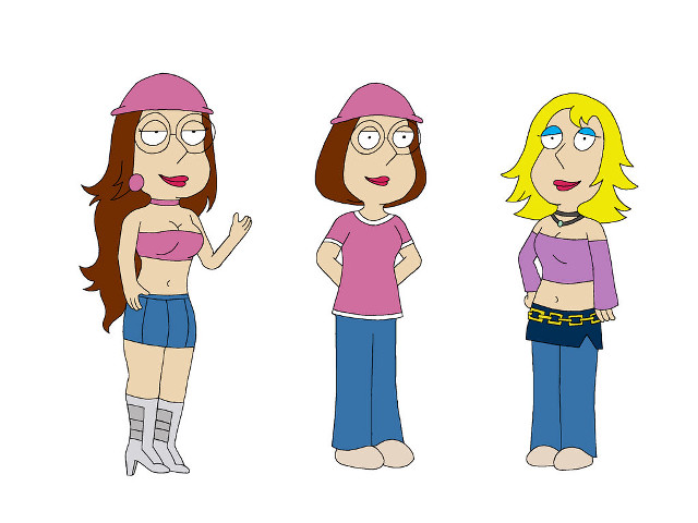 Cartoon three women outfits pink free wallpaper for desktop - medium preview image