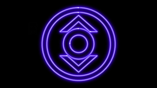 Neon blue circle black background free wallpaper for desktop - medium preview image