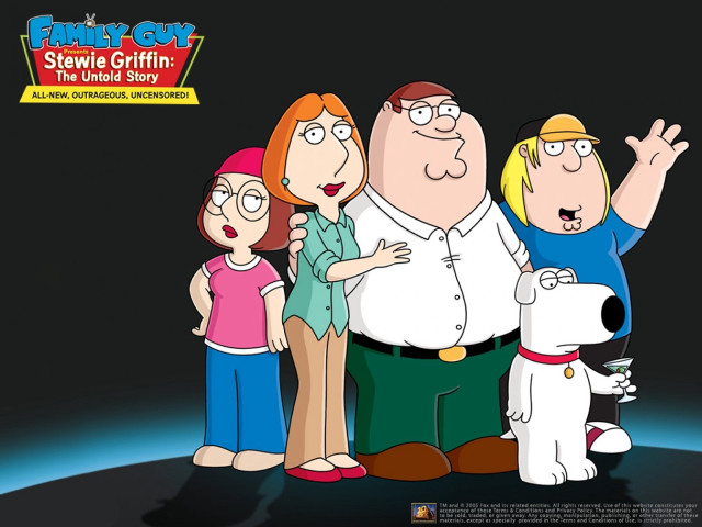 Family guy family standing black free wallpaper for desktop - medium preview image
