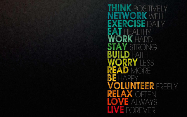 Think colorful word cloud black #2 free wallpaper for desktop - medium preview image