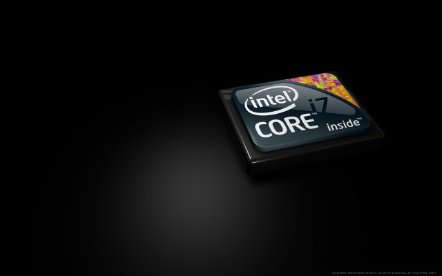 Intel core logo black background free wallpaper for desktop - medium preview image