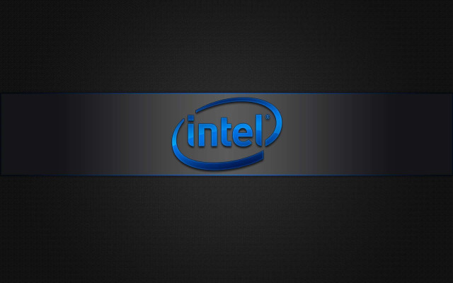 Blue intel logo black background free wallpaper for desktop - medium preview image