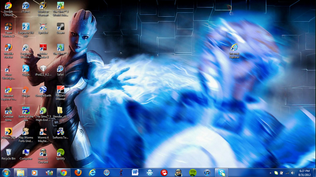 Desktop computer blue white character free wallpaper for desktop - medium preview image