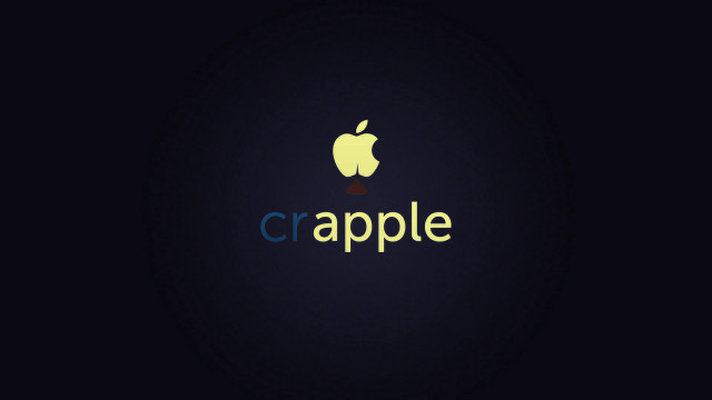 Apple logo computer company crapple free wallpaper for desktop - medium preview image
