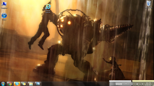 Computer robot man gun background free wallpaper for desktop - medium preview image