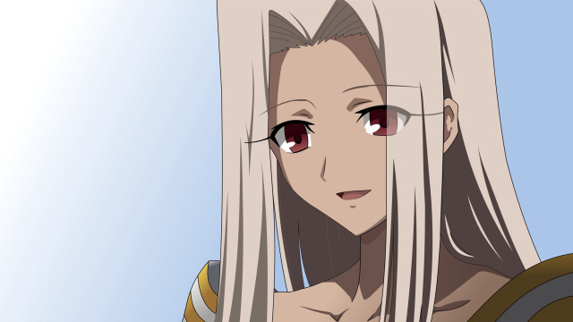 Woman white hair red eyes #2 free wallpaper for desktop - medium preview image