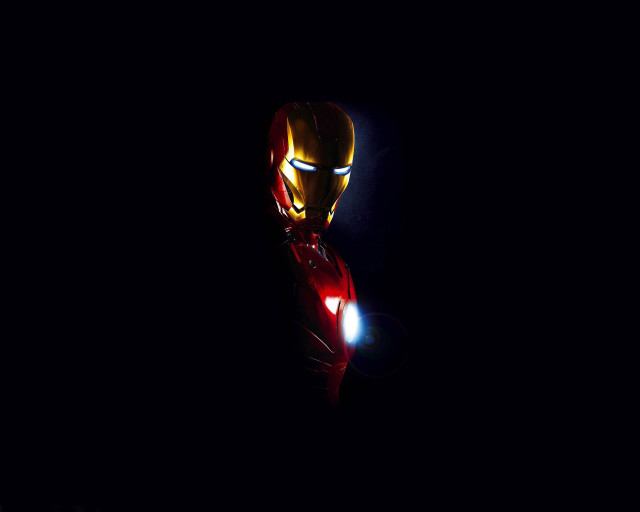 Iron man mask dark light free wallpaper for desktop - medium preview image