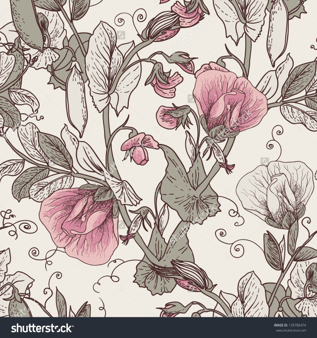 Floral pattern pink flowers white free wallpaper for tablet - medium preview image