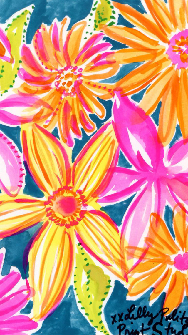 Summer vibrancy floral watercolor pink free wallpaper for mobile - medium preview image