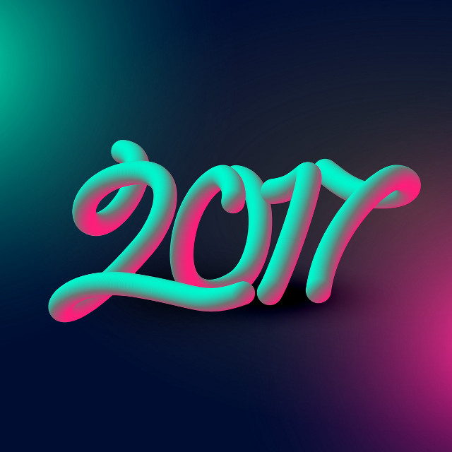 Neon colored new years card free wallpaper for tablet - medium preview image