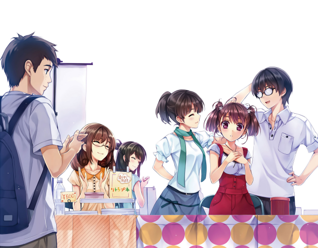 Group cake table man woman free wallpaper for desktop - medium preview image