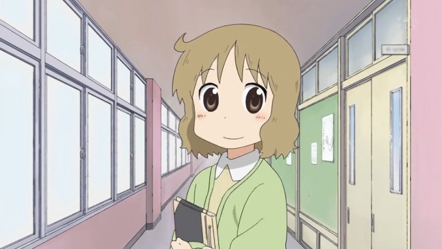 Woman hallway cell phone smile free wallpaper for desktop - medium preview image