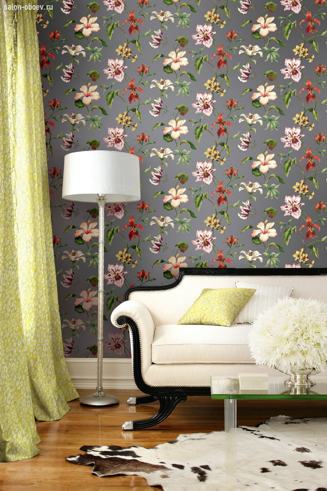 Living room white couch flower #2 free wallpaper for mobile - medium preview image