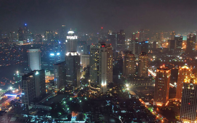 City night lights buildings background #15 free wallpaper for desktop - medium preview image