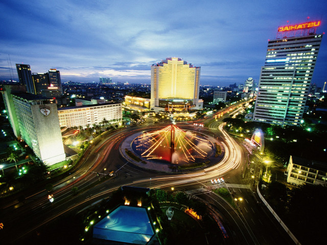 City ferris wheel night lights free wallpaper for desktop - medium preview image